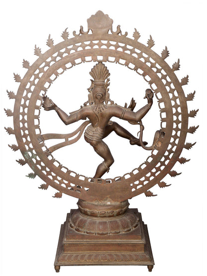 47" Large Nataraja Statue In Bronze | Handmade | Dancing Shiva Idol | Panchaloha Bronze Statue From Swamimalai