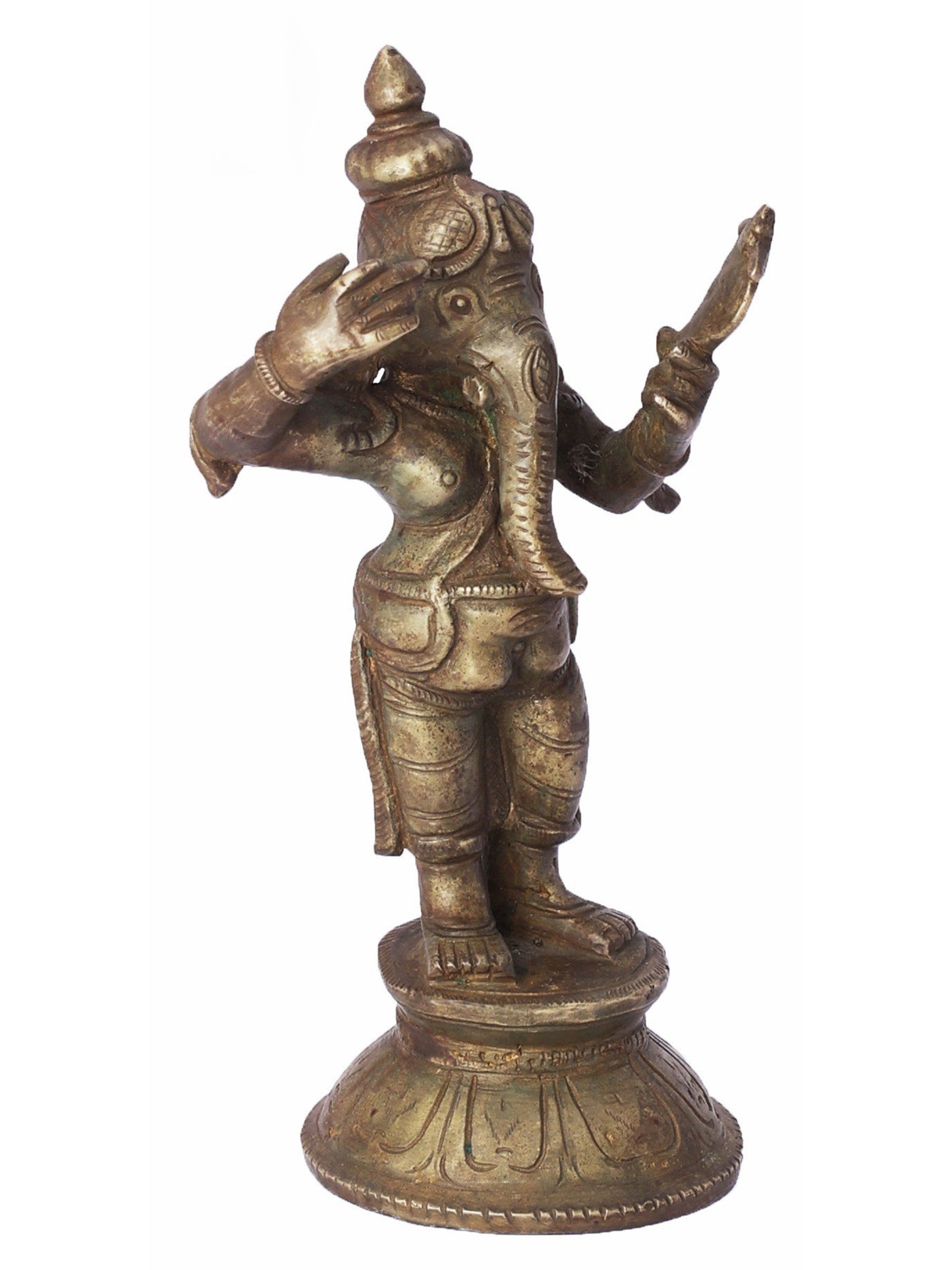 5" Standing Bhagawan Ganesha Bronze Statue | Handmade Idol | Lord Ganesha Figurine