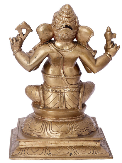 9" Bhagawan Shri Ganesha Idol |  Handmade Ganesha Statue | Panchaloha Bronze From Swamimalai