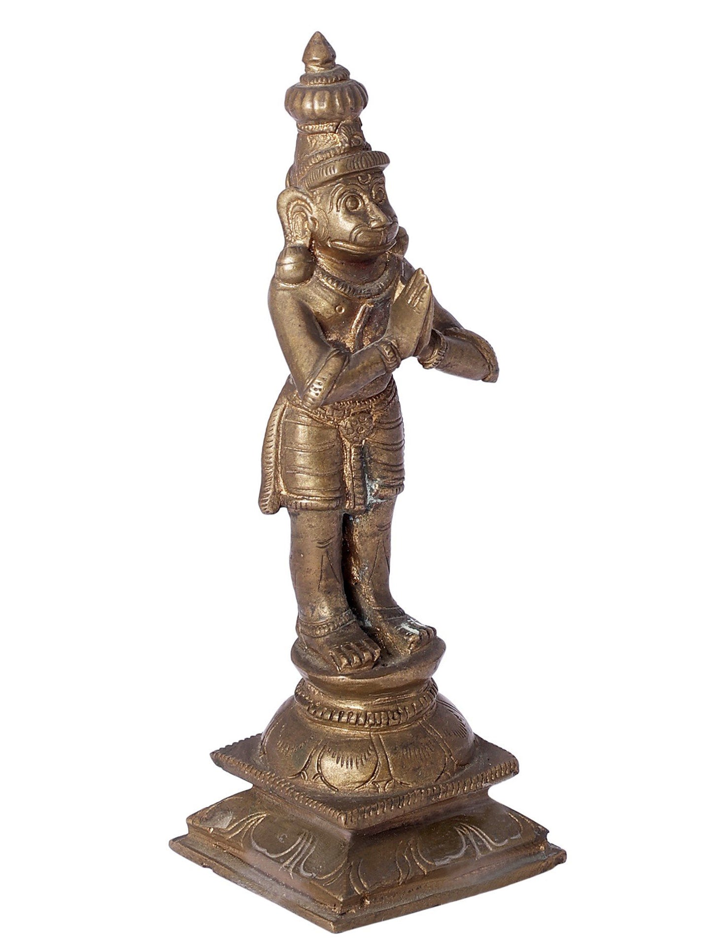 6" Shri Hanuman Bronze Statue In Namaskar Mudra | Handmade Idol | Bronze Decorative Statue