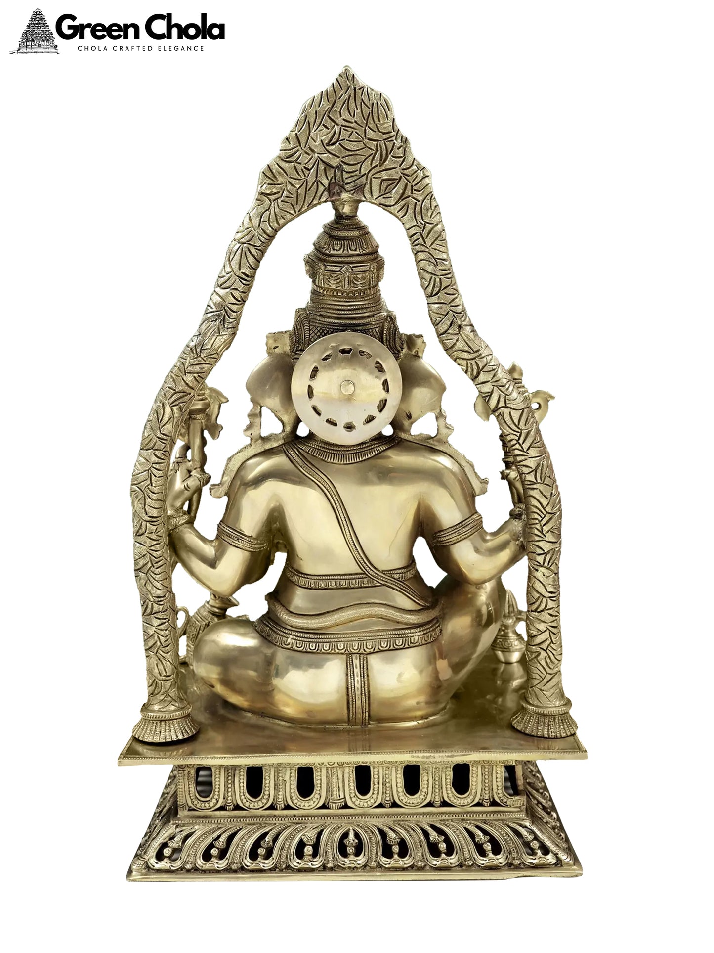 24-inch Handmade Bhagawan Ganesha Statue with Kirtimukha