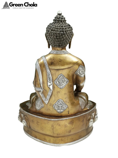 22-inch Bhumisparsha Buddha Brass Sculpture