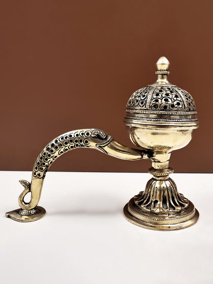 9" Brass Incense Burner | Handmade