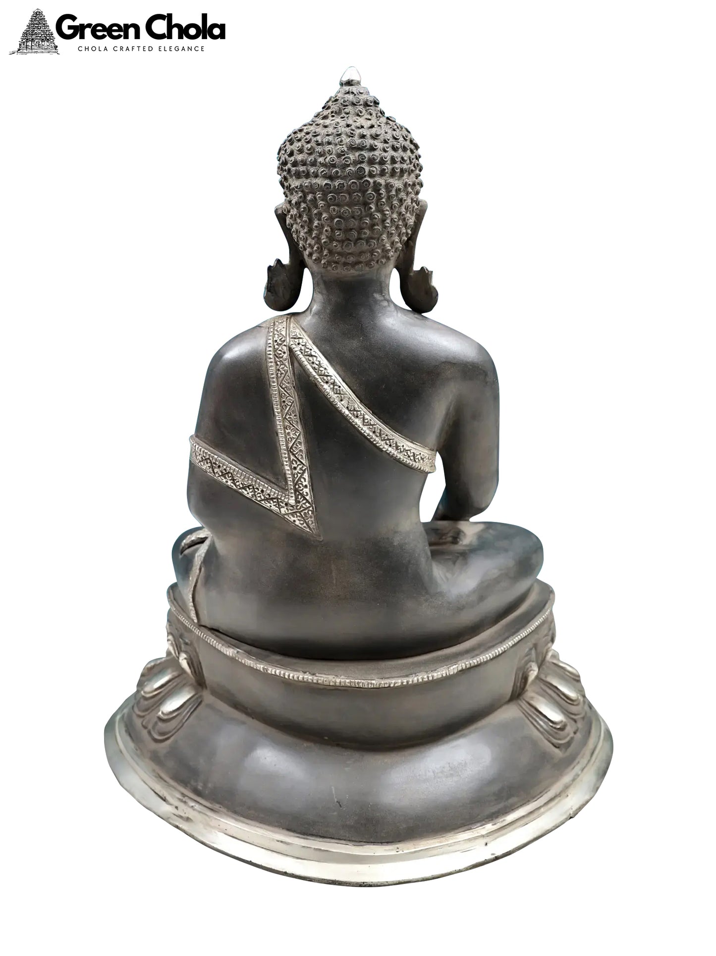 20-inch Lord Buddha Brass Statue in Bhumisparsha Mudra