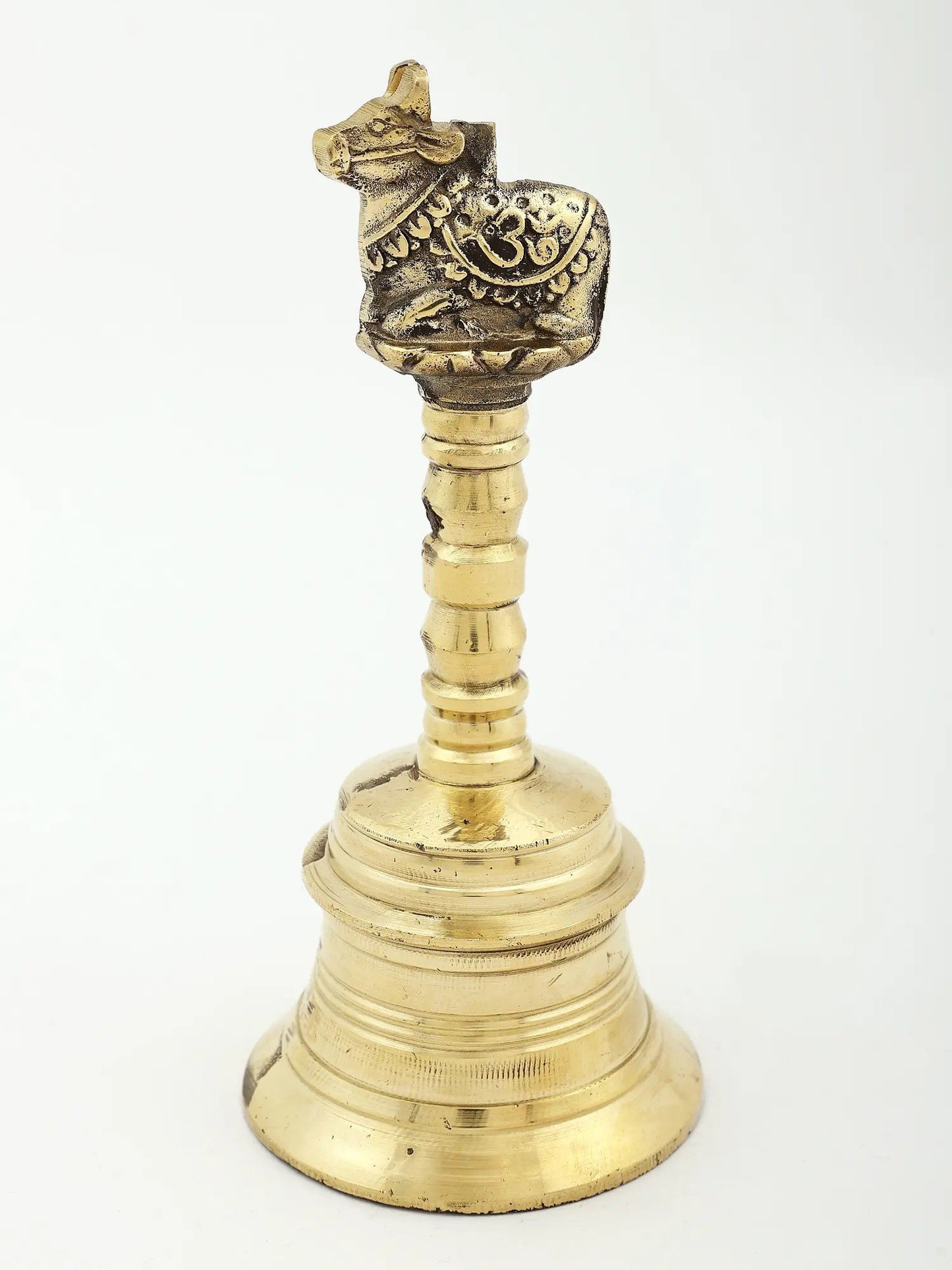 7" Handheld Nandi Bell in Brass | Handmade