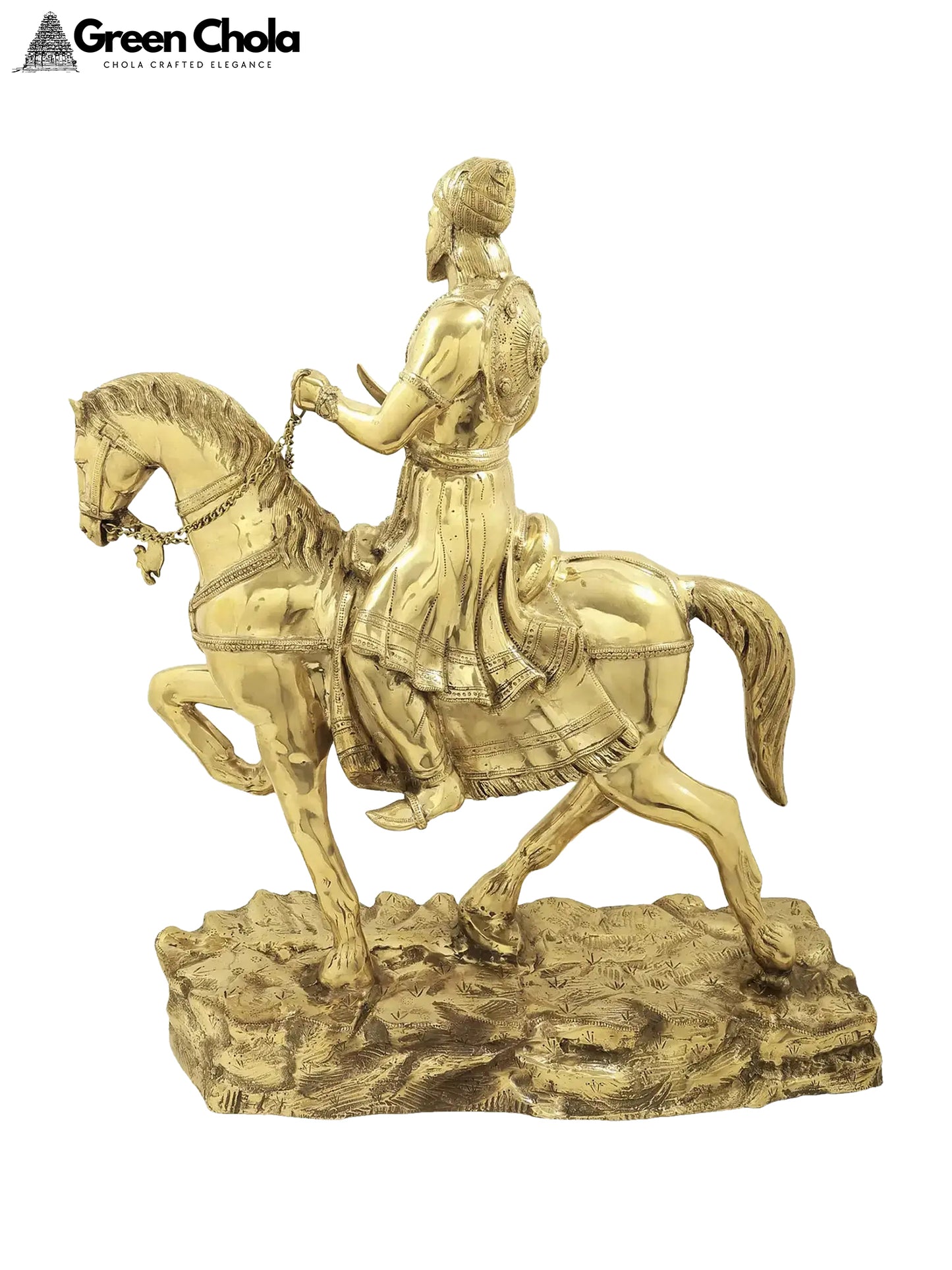 31-Inch Chhatrapati Shivaji Maharaj Brass Sculpture