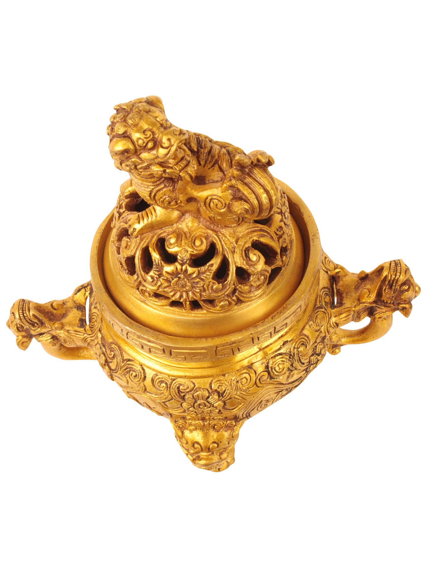 7" Dragon Incense Burner in Brass | Handmade | Made in India