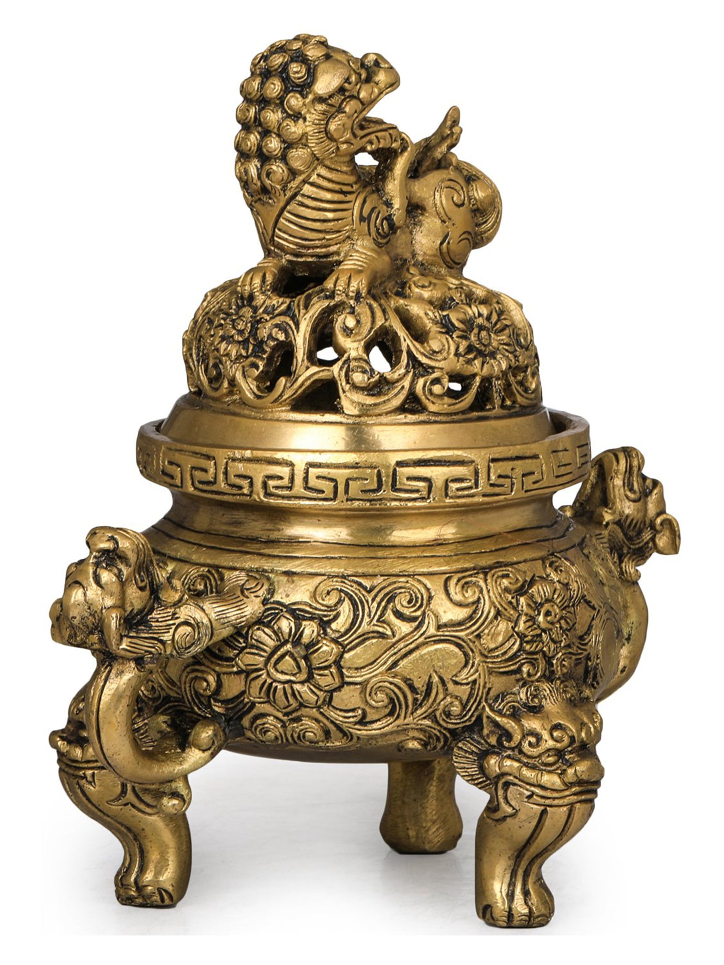 7" Dragon Incense Burner in Brass | Handmade | Made in India