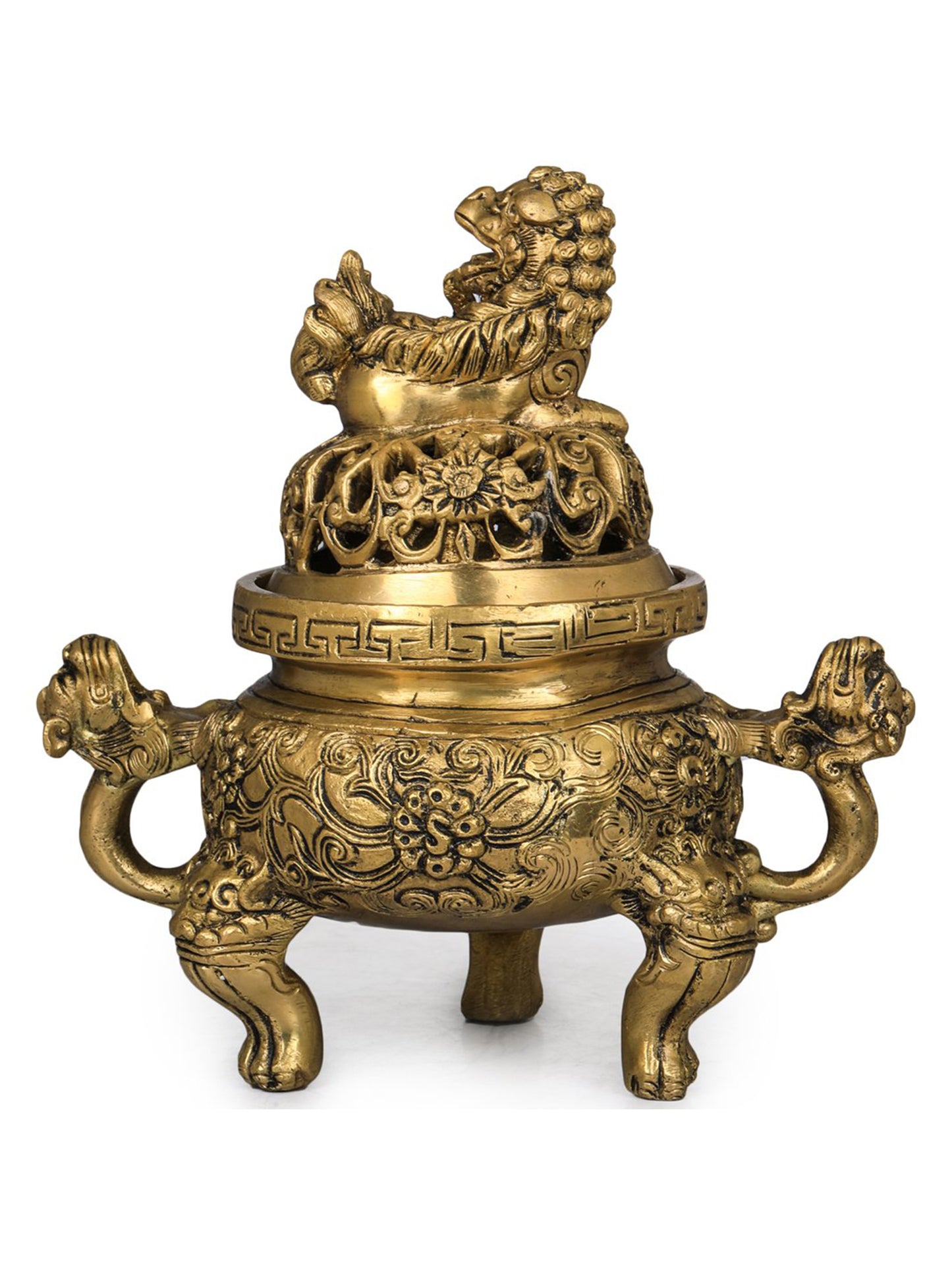 7" Dragon Incense Burner in Brass | Handmade | Made in India